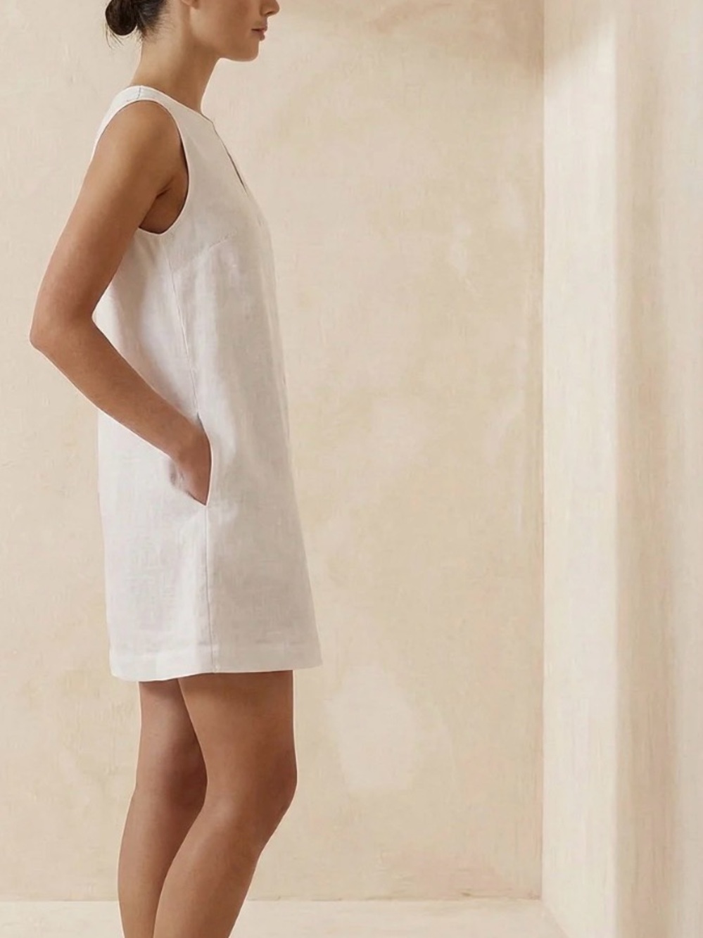 L’AGENCE Sleeveless White Dress